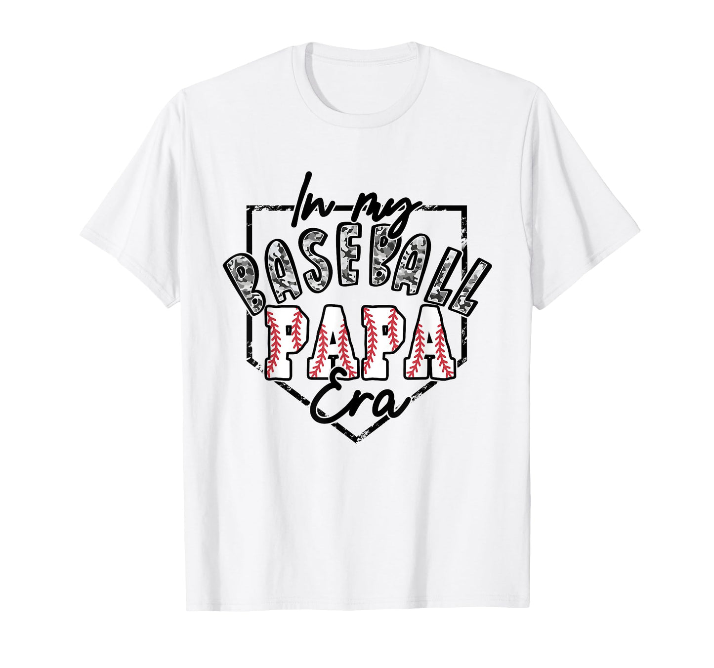 My Baseball Papa Era Groovy Camo Matching T-Shirt - Graphic Print Unisex - T-Shirt, Sweatshirt, Hoodie