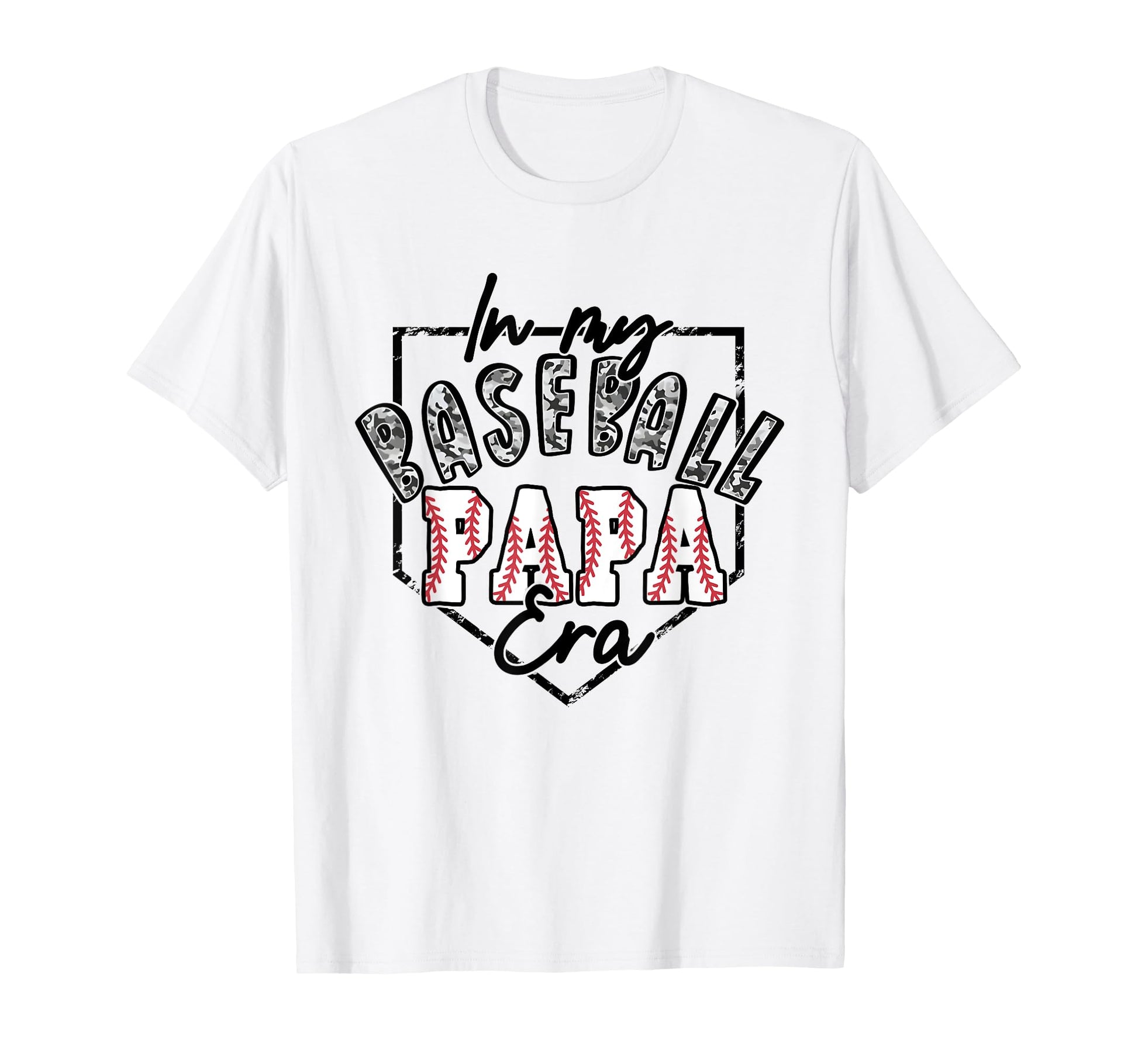 My Baseball Papa Era Groovy Camo Matching T-Shirt - Graphic Print Unisex - T-Shirt, Sweatshirt, Hoodie