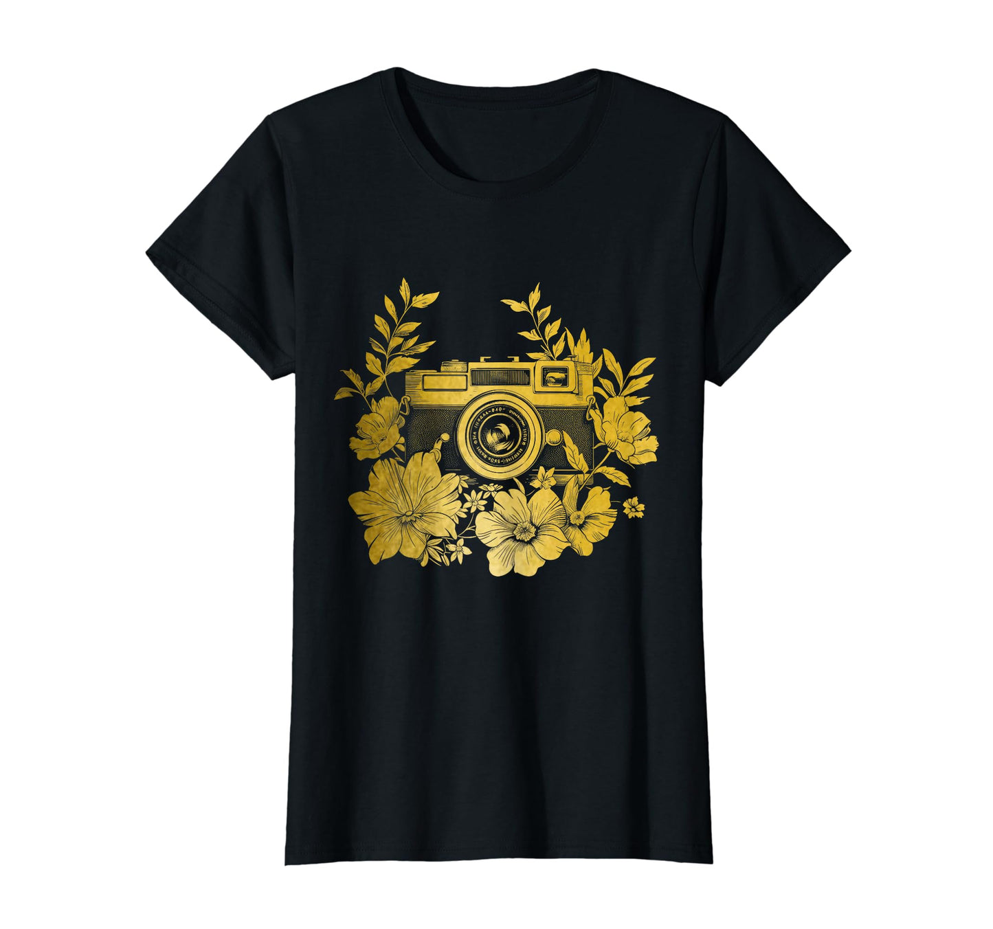 Photographer Camera Flowers Photography T-Shirt - Unique Graphic for Adults - T-Shirt, Sweatshirt, Hoodie