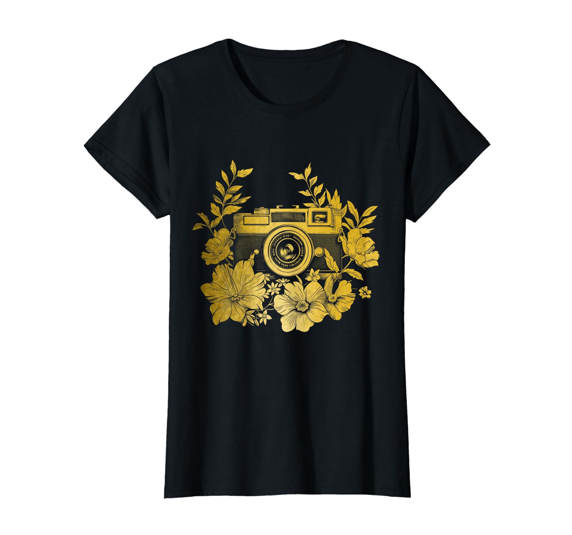 Photographer Camera Flowers Photography T-Shirt - Unique Graphic for Adults - T-Shirt, Sweatshirt, Hoodie