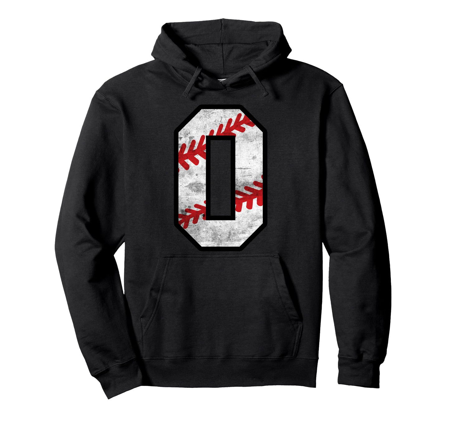 Distressed Baseball Letter O Hoodie - Fun Novelty Design Unisex - T-Shirt, Sweatshirt, Hoodie