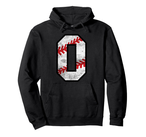 Distressed Baseball Letter O Hoodie - Fun Novelty Design Unisex - T-Shirt, Sweatshirt, Hoodie
