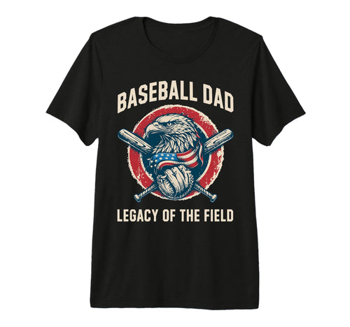 Baseball Fathers Day Baseball Dad Tri Blend T-Shirt - Graphic Print Unisex - T-Shirt, Sweatshirt, Hoodie