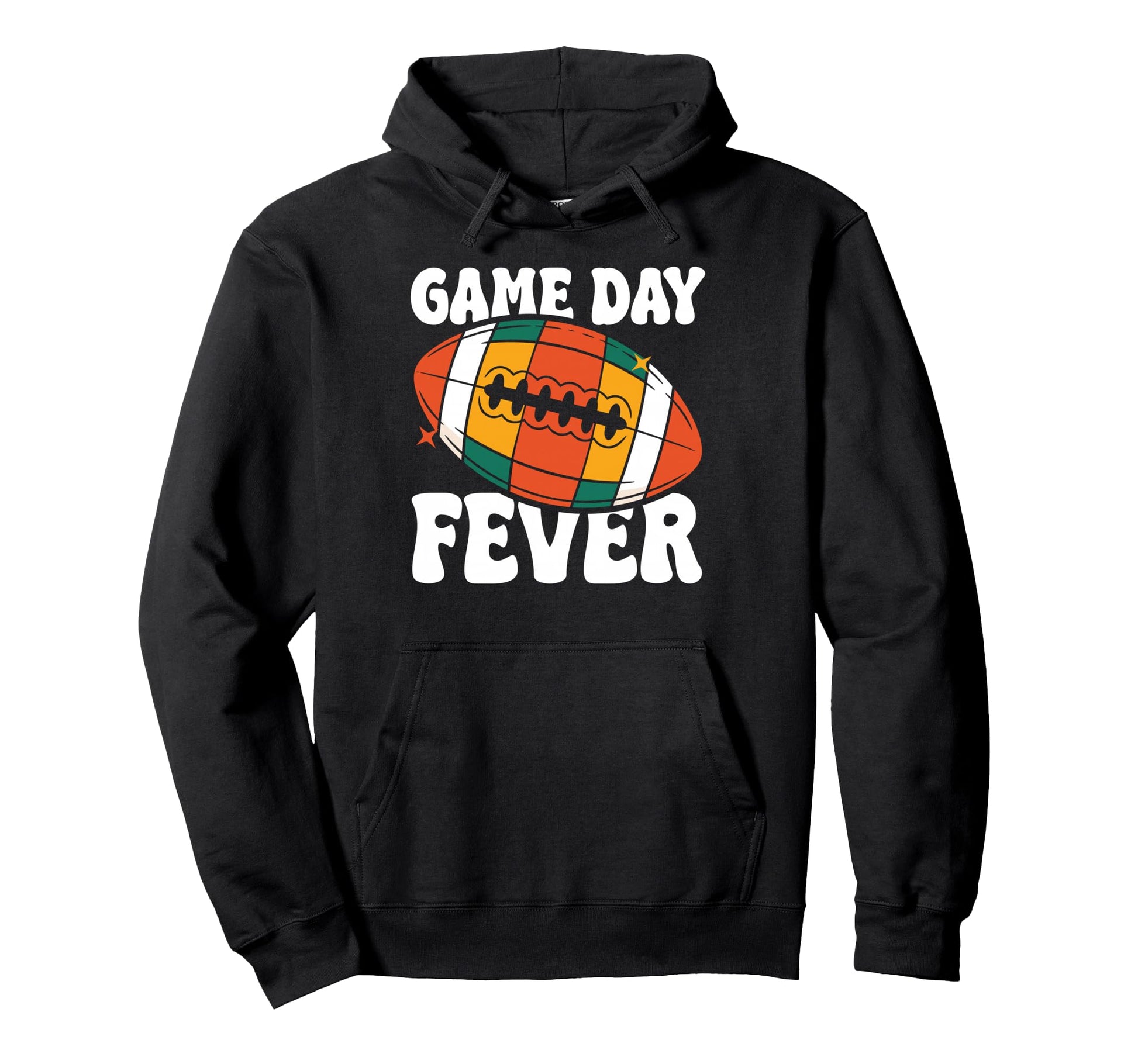 Game Day Fever 80S Disco Football Mom Game Hoodie - Graphic Print Unisex - T-Shirt, Sweatshirt, Hoodie