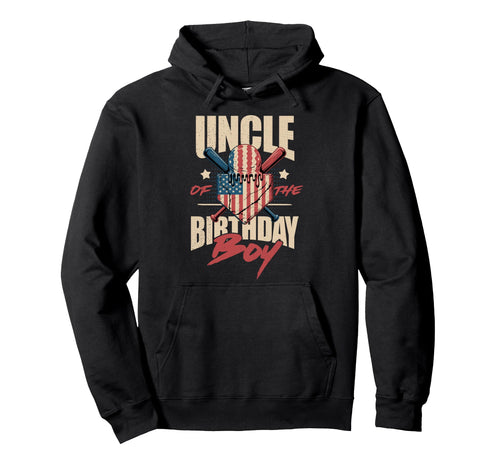 Uncle Birthday Matching Baseball Birthday Hoodie - Trendy Graphic Unisex - T-Shirt, Sweatshirt, Hoodie