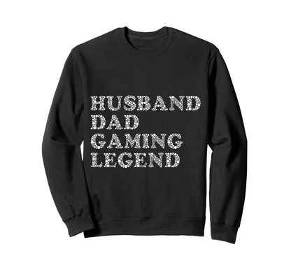 Dad Video Game Legend Fathers Day Sweatshirt - Minimalist Print Unisex - T-Shirt, Sweatshirt, Hoodie