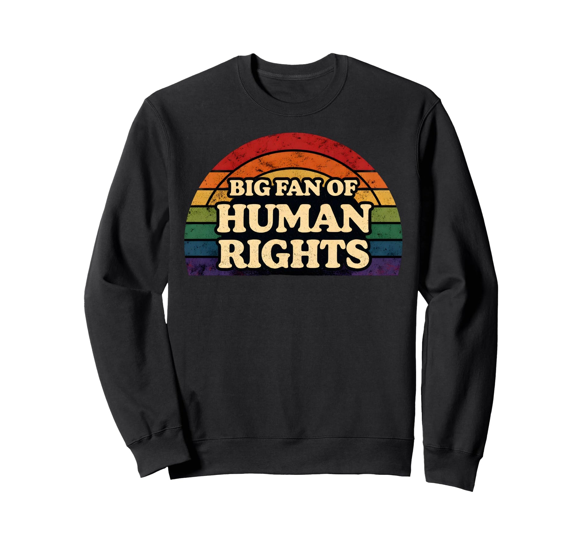 Big Fan Human Rights Rainbow Equality Sweatshirt - Novelty Apparel Unisex - T-Shirt, Sweatshirt, Hoodie