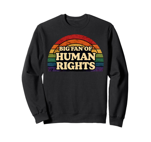 Big Fan Human Rights Rainbow Equality Sweatshirt - Novelty Apparel Unisex - T-Shirt, Sweatshirt, Hoodie
