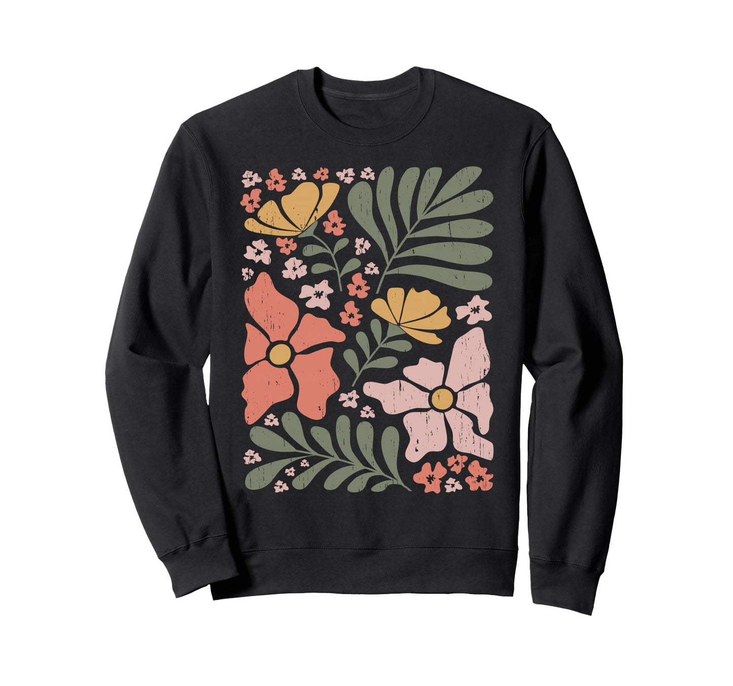 Boho Wildflowers Floral Abstract Sweatshirt - Minimalist Print Unisex - T-Shirt, Sweatshirt, Hoodie