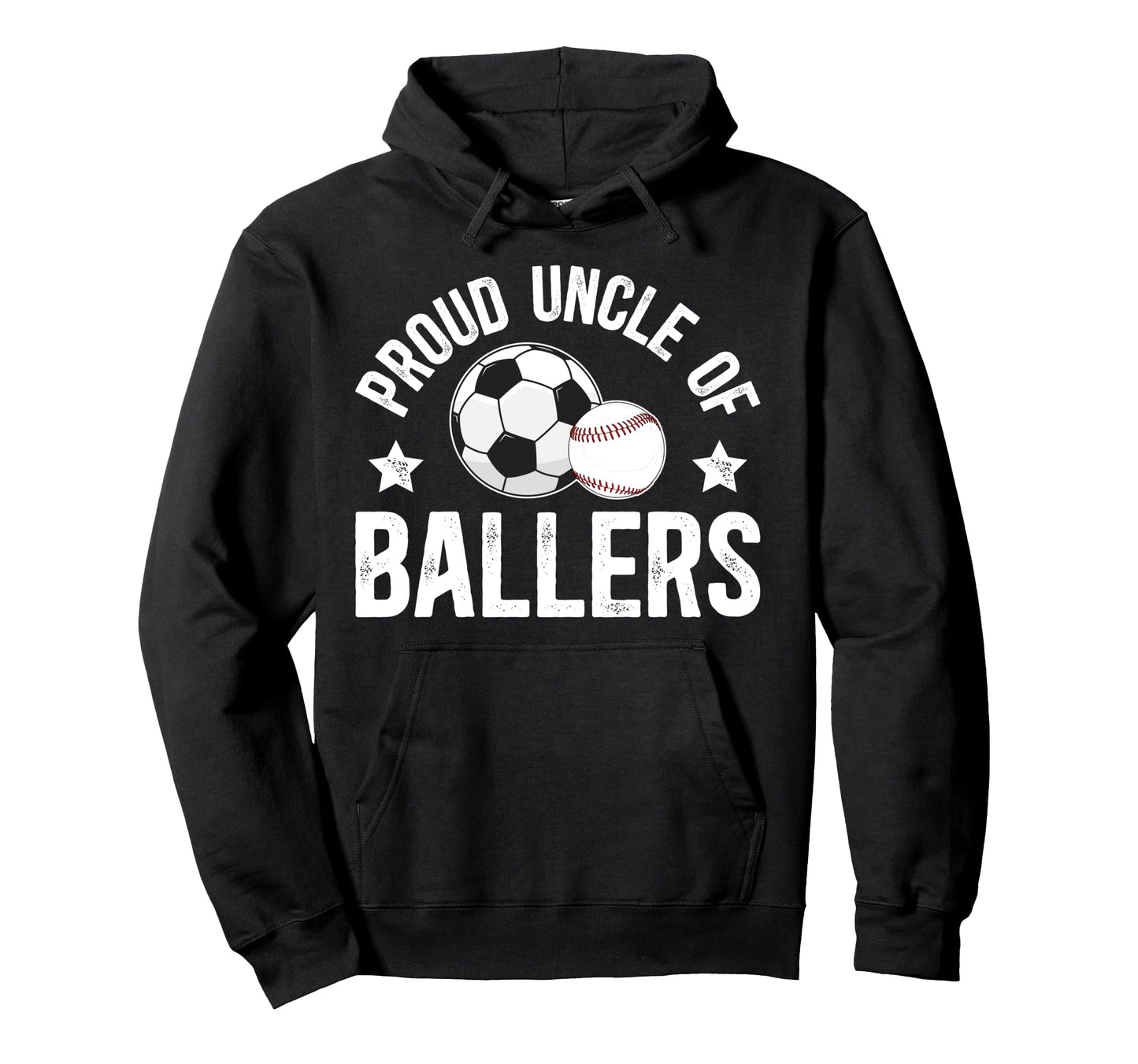 Proud Uncle Ballers Baseball Soccer Hoodie - Novelty Apparel for Adults - T-Shirt, Sweatshirt, Hoodie
