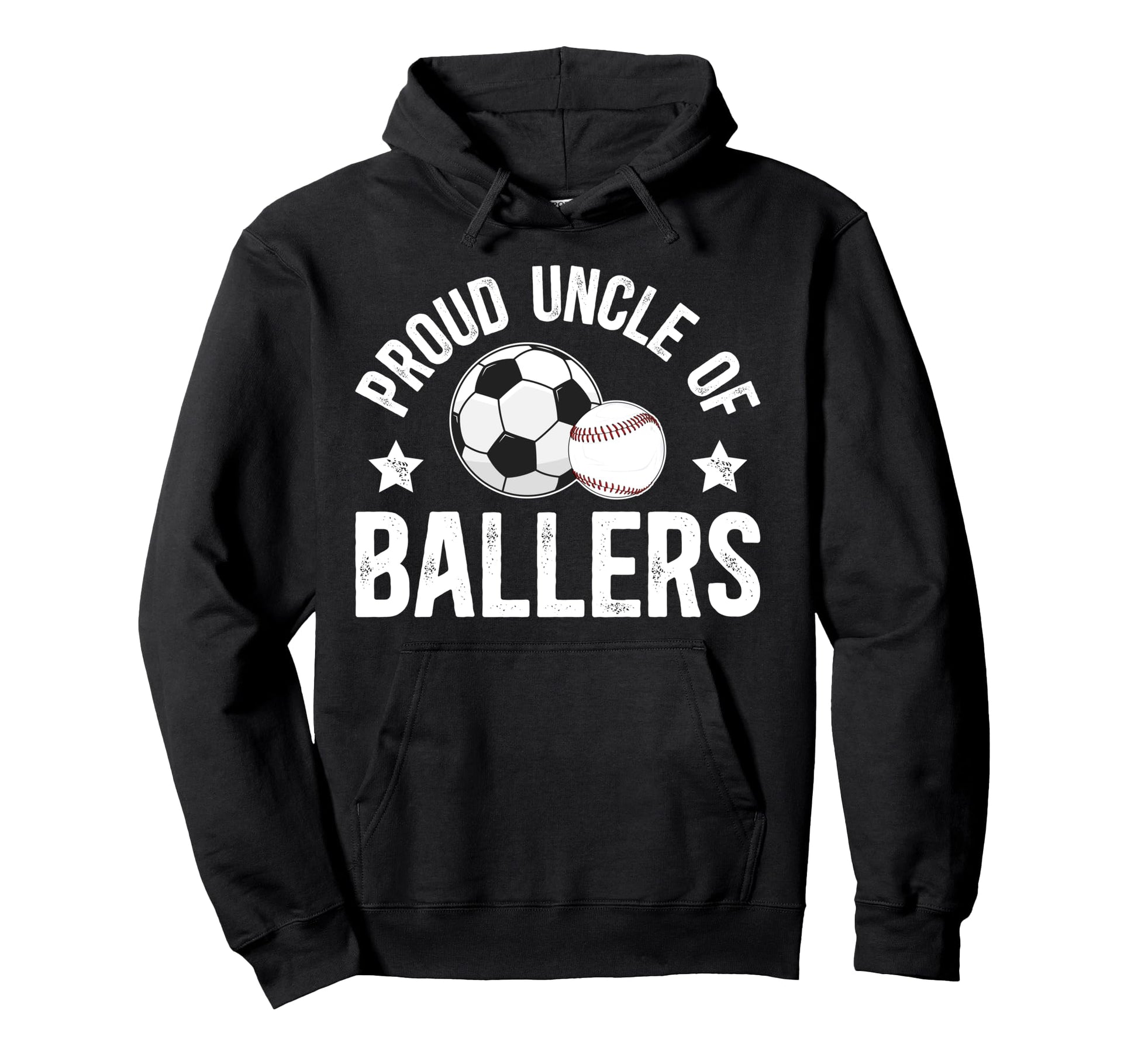 Proud Uncle Ballers Baseball Soccer Hoodie - Novelty Apparel for Adults - T-Shirt, Sweatshirt, Hoodie