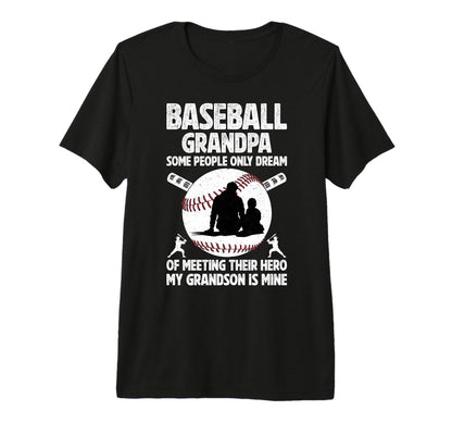 Mens Baseball Grandpa Proud Grandpa T-Shirt - Aesthetic Graphic for Adults - T-Shirt, Sweatshirt, Hoodie