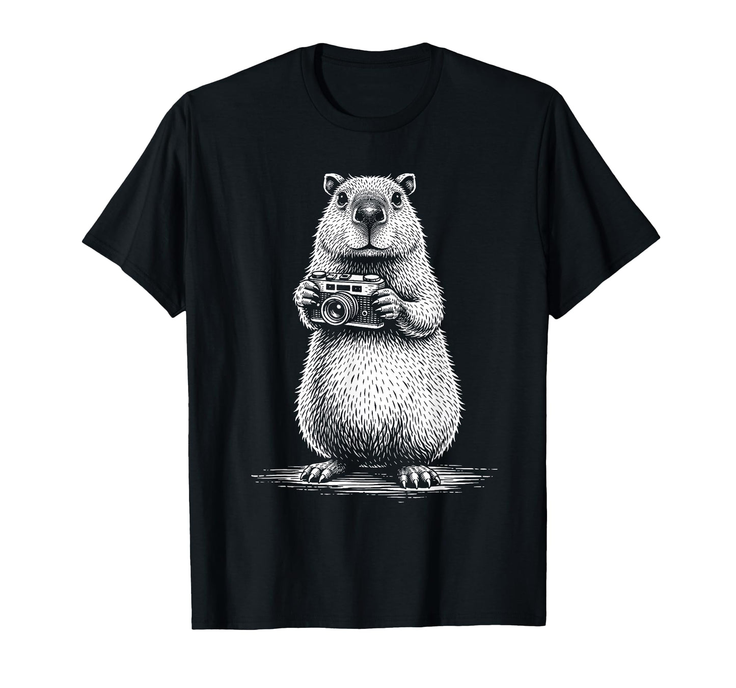 Photographer Capybara Camera Funny T-Shirt - Novelty Apparel Men Women - T-Shirt, Sweatshirt, Hoodie