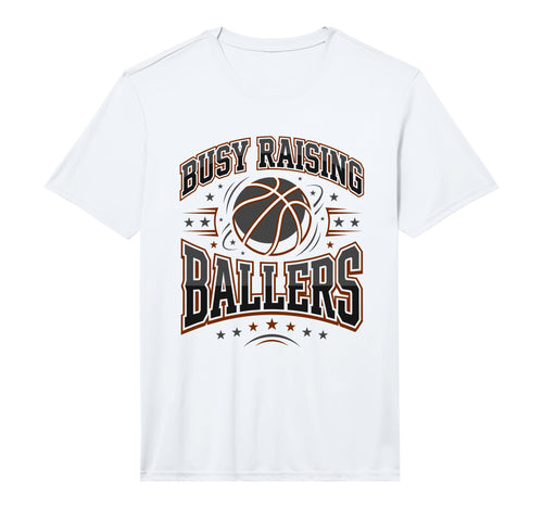 Mens Busy Raising Ballers Basketball T-Shirt - Custom Art Print Men Women - T-Shirt, Sweatshirt, Hoodie
