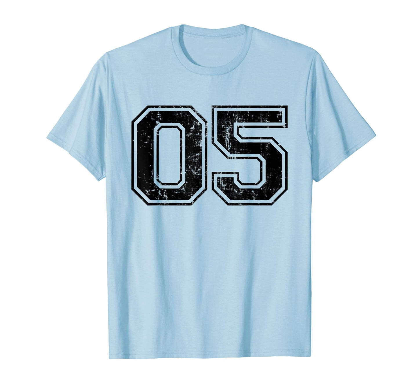 Number 05 Five Varsity Distressed Sport T-Shirt - Minimalist Print Unisex - T-Shirt, Sweatshirt, Hoodie