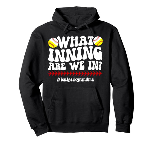 Ballpark Grandma Groovy Softball Hoodie - Custom Art Print Men Women - T-Shirt, Sweatshirt, Hoodie