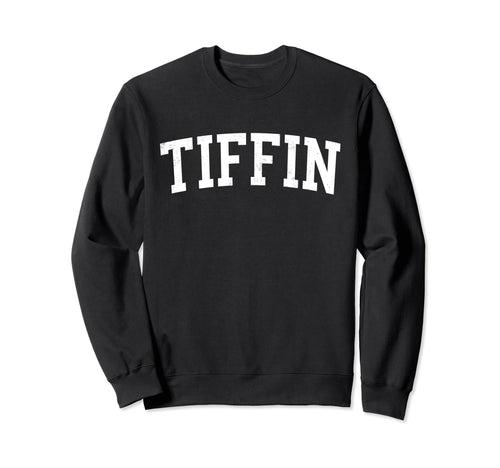 Tiffin Oh Distressed White Varsity Sweatshirt - Streetwear Style Men Women - T-Shirt, Sweatshirt, Hoodie