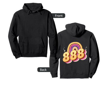Angel Number 888 Rainbow Hoodie - Casual Everyday Wear Unisex - T-Shirt, Sweatshirt, Hoodie
