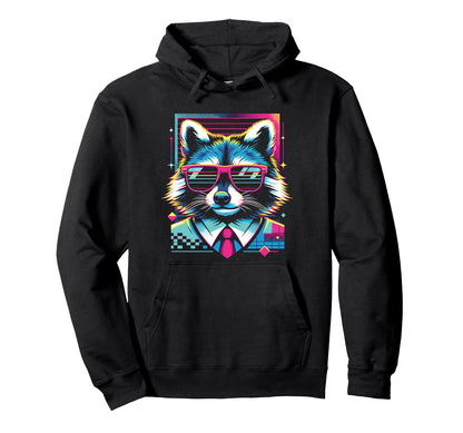 Raccoon Sunglasses 80S Aesthetic Hoodie - Unique Graphic Men Women - T-Shirt, Sweatshirt, Hoodie