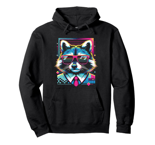 Raccoon Sunglasses 80S Aesthetic Hoodie - Unique Graphic Men Women - T-Shirt, Sweatshirt, Hoodie