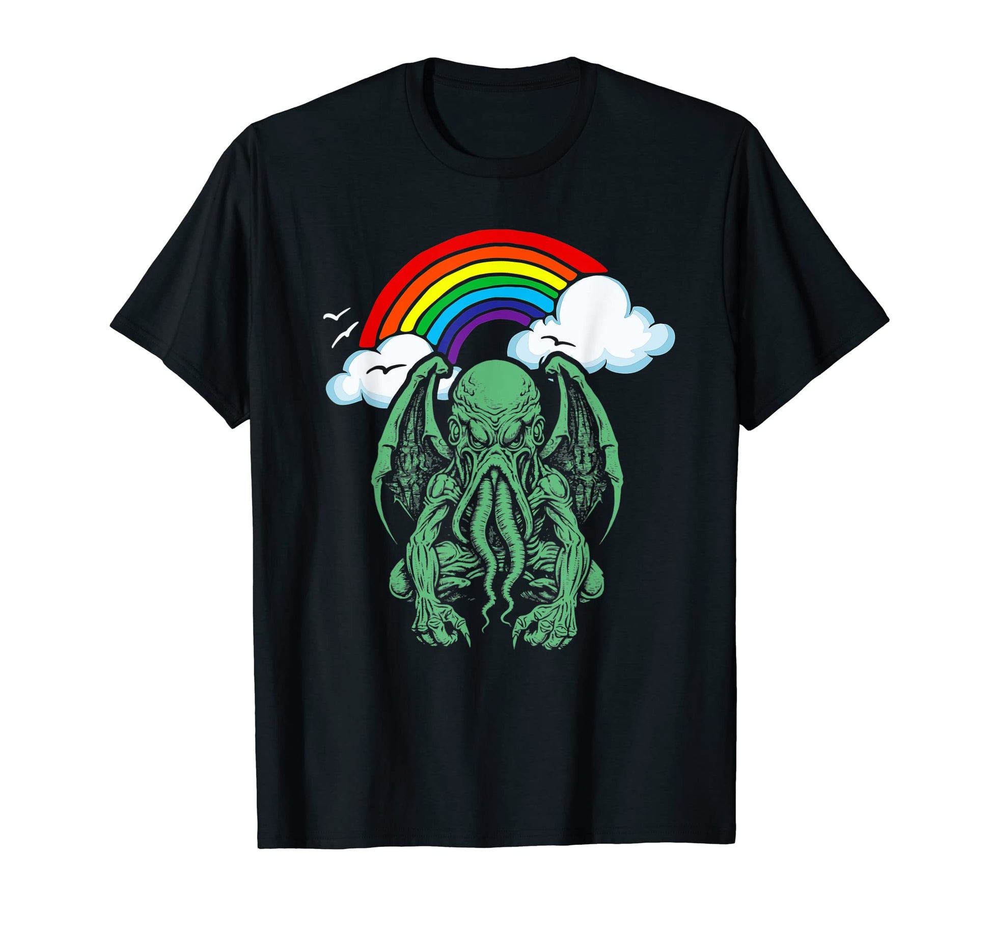 Happy Cthulhu Sarcastic Funny T-Shirt - Casual Everyday Wear Men Women - T-Shirt, Sweatshirt, Hoodie
