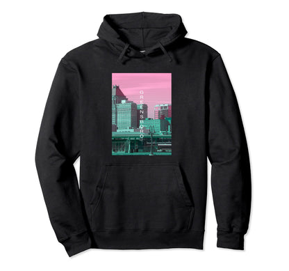 North Carolina Vaporwave Aesthetic Hoodie - Trendy Graphic for Adults - T-Shirt, Sweatshirt, Hoodie