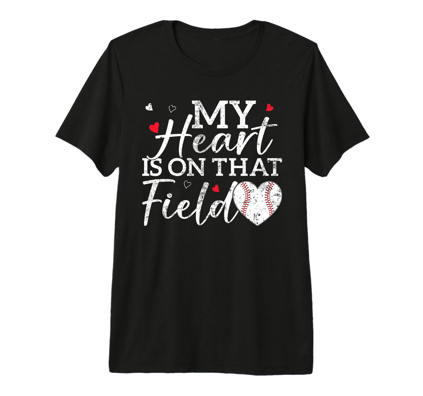 My Heart Is That Field Baseball Mom Mama T-Shirt - Streetwear Style Unisex - T-Shirt, Sweatshirt, Hoodie