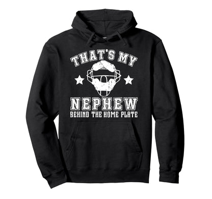 Proud Baseball Catcher Uncle Baseball Hoodie - Trendy Graphic for Adults - T-Shirt, Sweatshirt, Hoodie