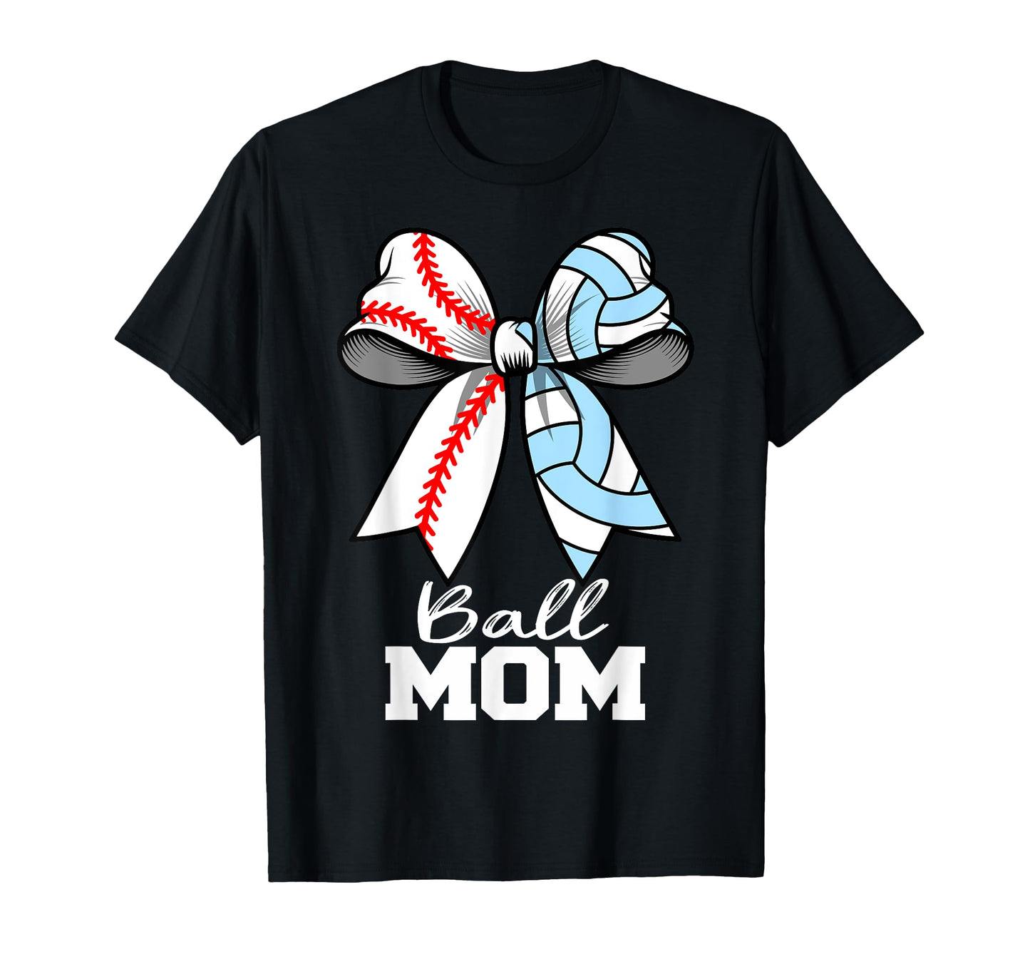 Ball Mom Baseball Volleyball Mom Coquette T-Shirt - Graphic Print Unisex - T-Shirt, Sweatshirt, Hoodie