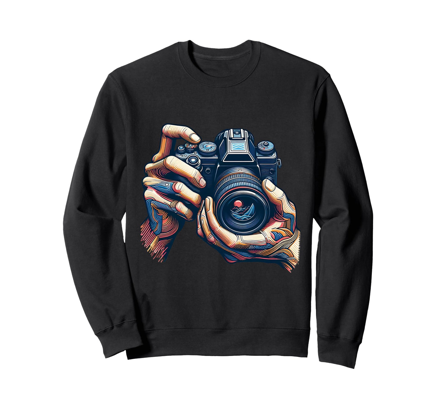 Analog Slr Camera Art Sweatshirt - Aesthetic Graphic Men Women - T-Shirt, Sweatshirt, Hoodie