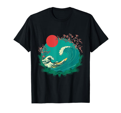 Big Wave Vaporwave Aesthetic 80S T-Shirt - Aesthetic Graphic Men Women - T-Shirt, Sweatshirt, Hoodie