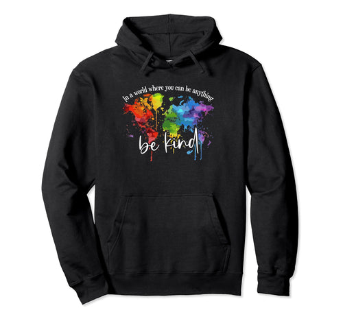 Colorful World Map Be Summer Kind Love Hoodie - Fun Novelty Design Unisex - T-Shirt, Sweatshirt, Hoodie