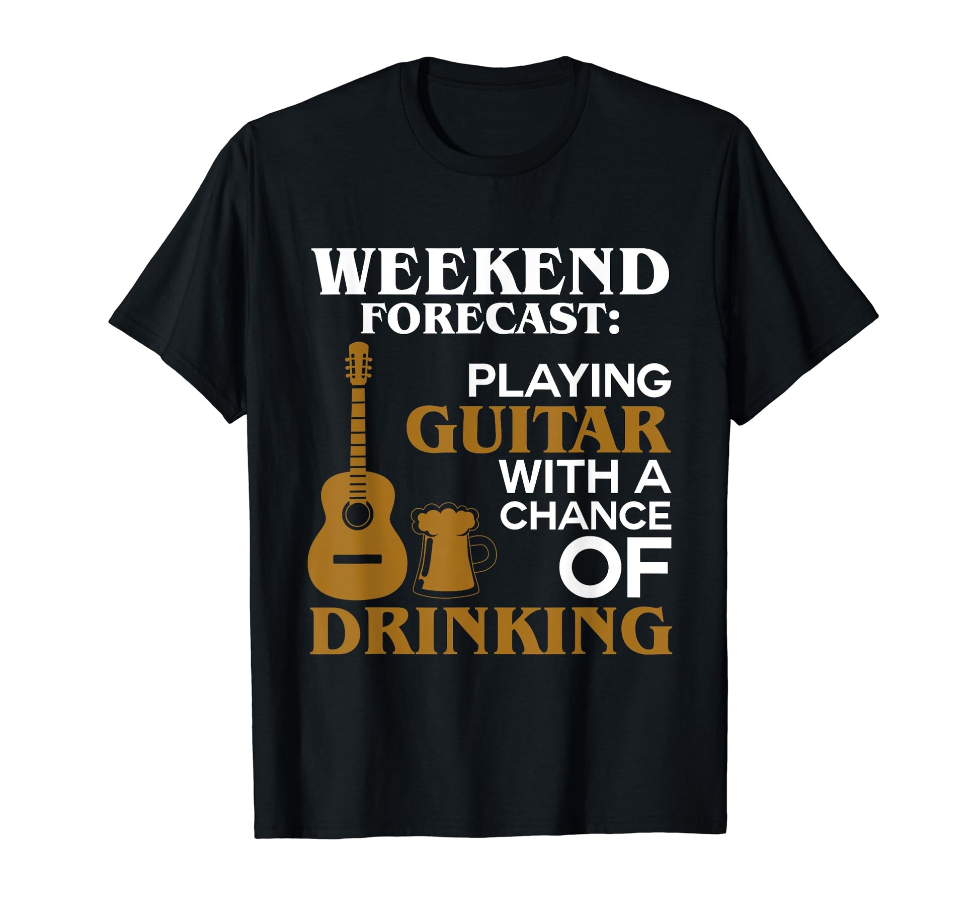Weekend Forecast Playing Guitar T-Shirt - Aesthetic Graphic for Adults - T-Shirt, Sweatshirt, Hoodie