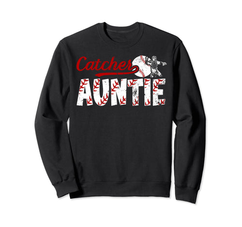 Baseball Catcher Aunt Best Aunt Sweatshirt - Aesthetic Graphic for Adults - T-Shirt, Sweatshirt, Hoodie