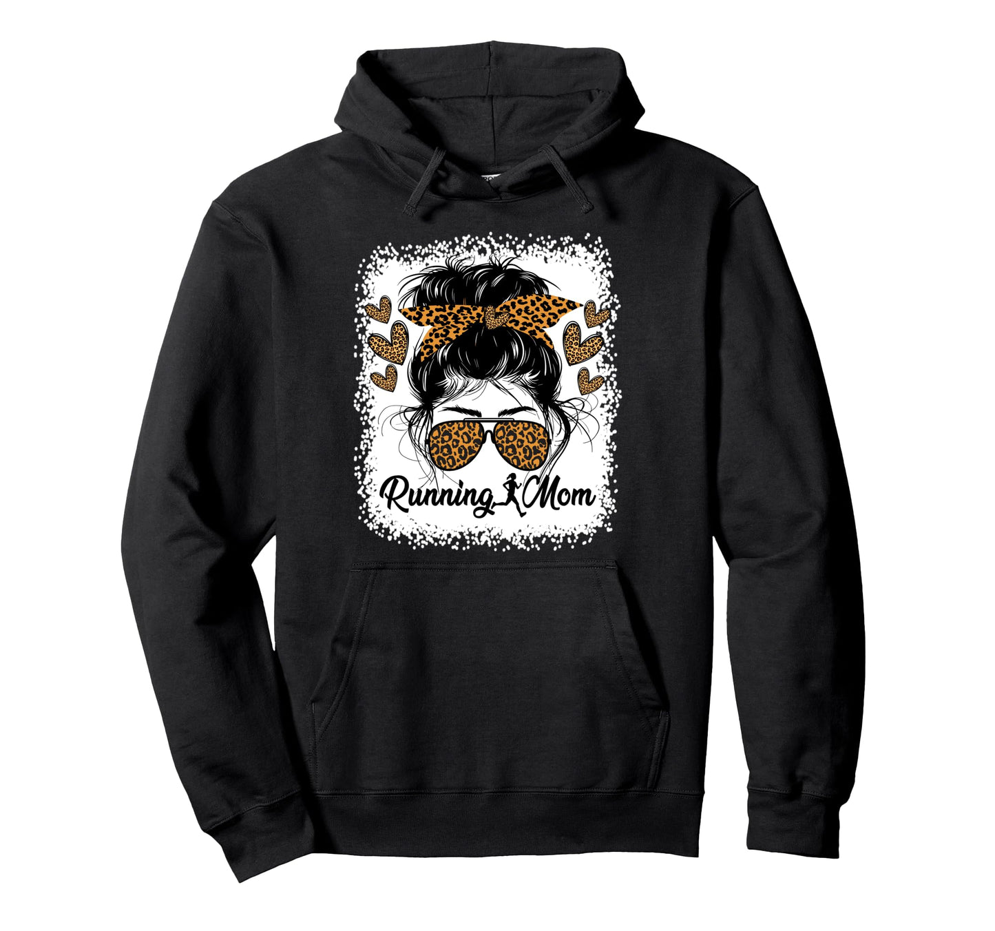 Running Mom Runner Marathon Stylish Hoodie - Aesthetic Graphic for Adults - T-Shirt, Sweatshirt, Hoodie