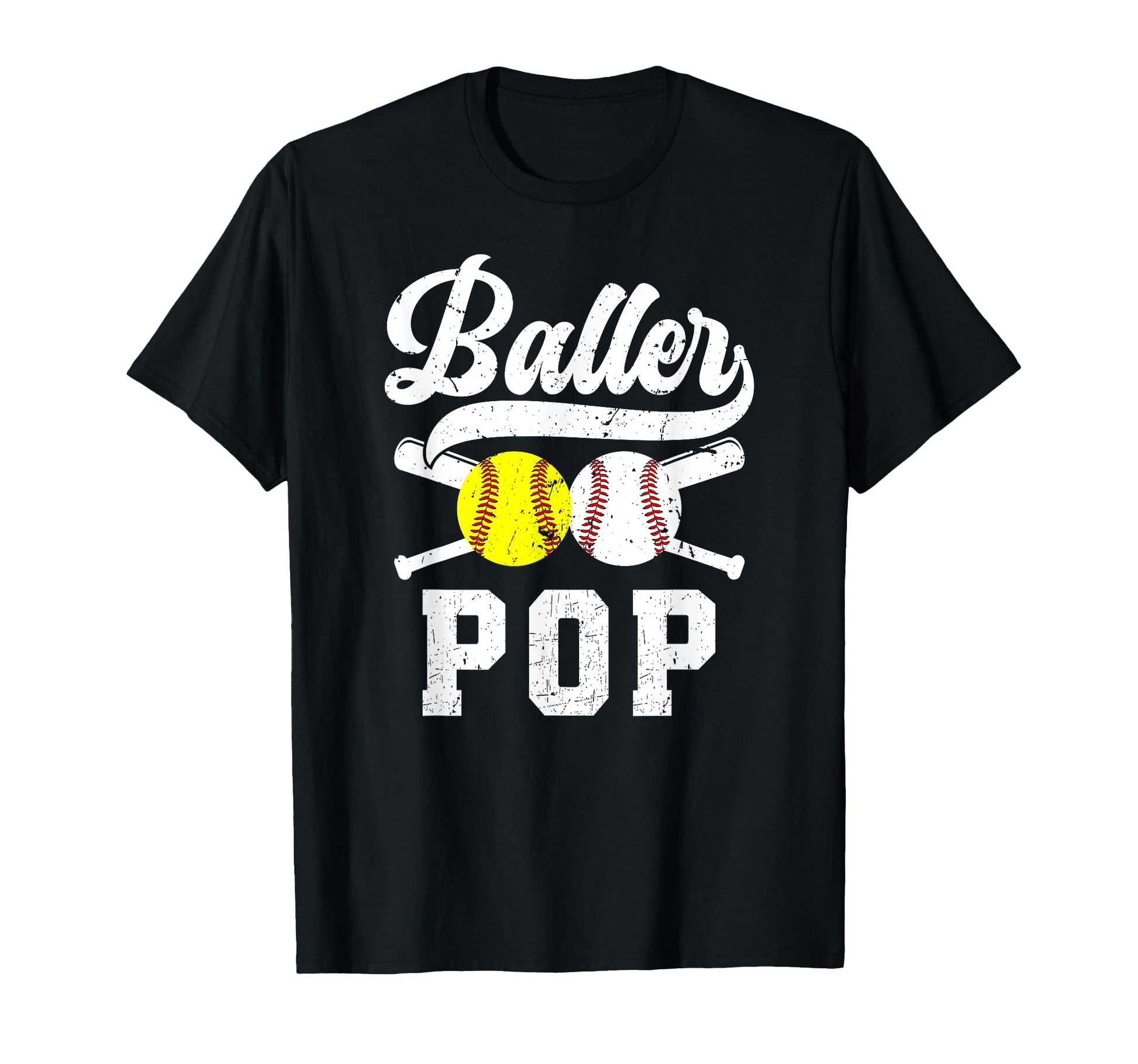 Baller Pop Proud Softball Baseball T-Shirt - Custom Art Print Men Women - T-Shirt, Sweatshirt, Hoodie
