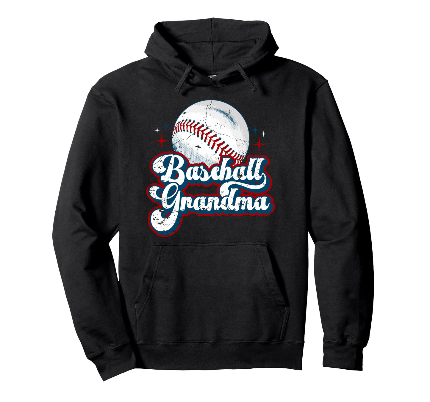 Baseball Grandma Baseball Player Grandmother Hoodie - Trendy Graphic Unisex - T-Shirt, Sweatshirt, Hoodie