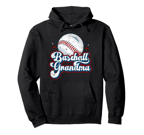 Baseball Grandma Baseball Player Grandmother Hoodie - Trendy Graphic Unisex - T-Shirt, Sweatshirt, Hoodie