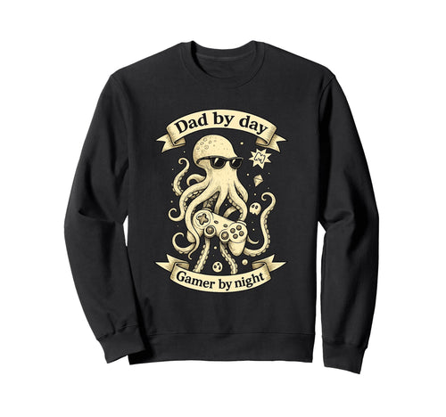 Octopus Fathers Day Sweatshirt - Graphic Print Men Women - T-Shirt, Sweatshirt, Hoodie