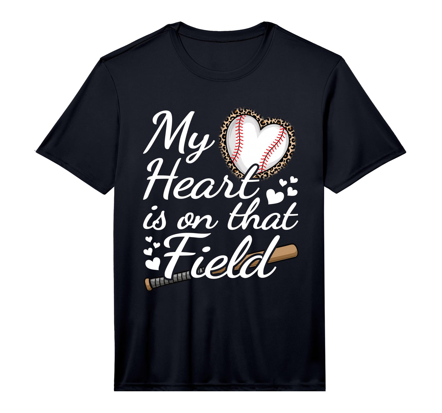 My Heart Is That Field Baseball Mom T-Shirt - Trendy Graphic Unisex - T-Shirt, Sweatshirt, Hoodie