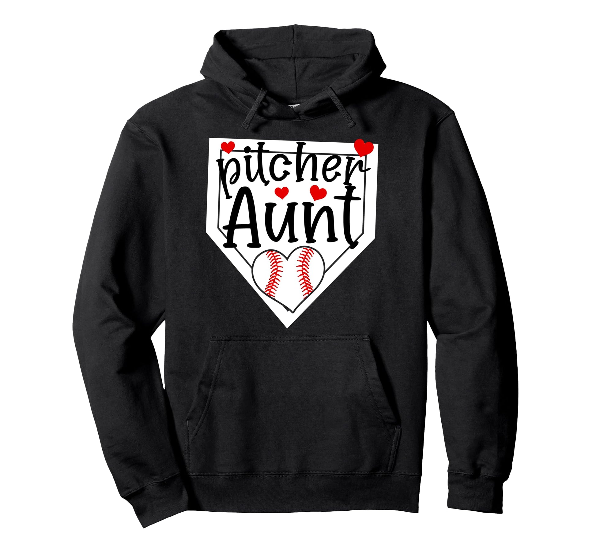 Baseball Pitcher Aunt Baseball Pitcher Auntie Hoodie - Graphic Print Unisex - T-Shirt, Sweatshirt, Hoodie