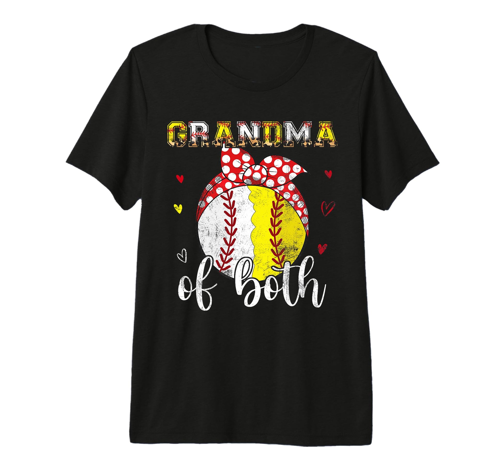 Grandma Both Baseball Softball T-Shirt - Fun Novelty Design for Adults - T-Shirt, Sweatshirt, Hoodie