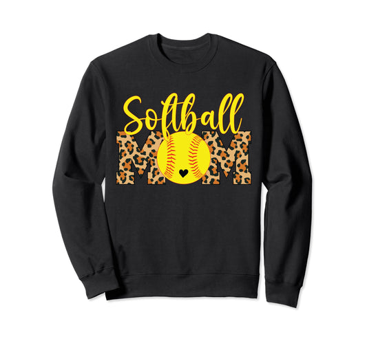 Softball Mom Player Team Mama Sports Sweatshirt - Graphic Print for Adults - T-Shirt, Sweatshirt, Hoodie
