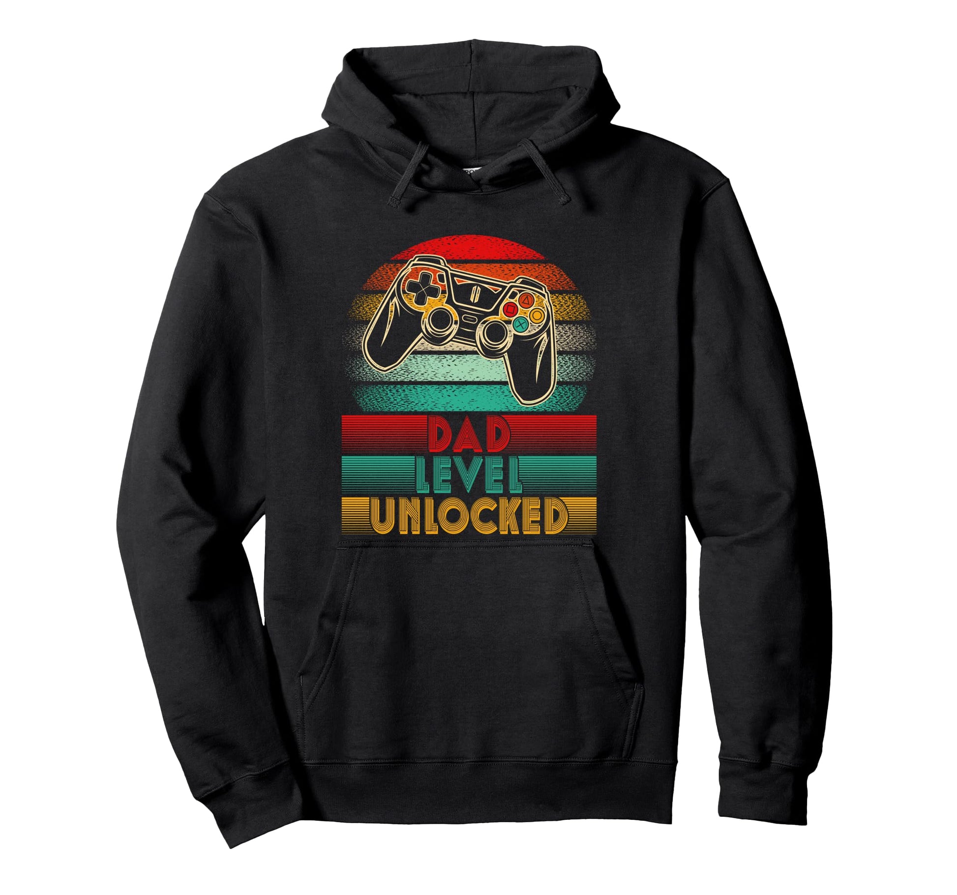 Dad Level Unlocked New Dad Controller Hoodie - Novelty Apparel Unisex - T-Shirt, Sweatshirt, Hoodie