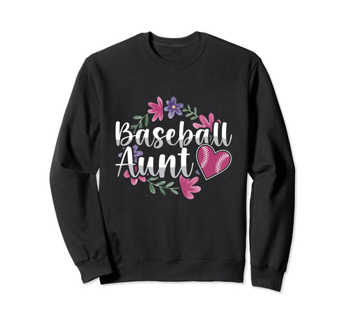 Baseball Aunt Heart Auntie Sweatshirt - Streetwear Style Men Women - T-Shirt, Sweatshirt, Hoodie