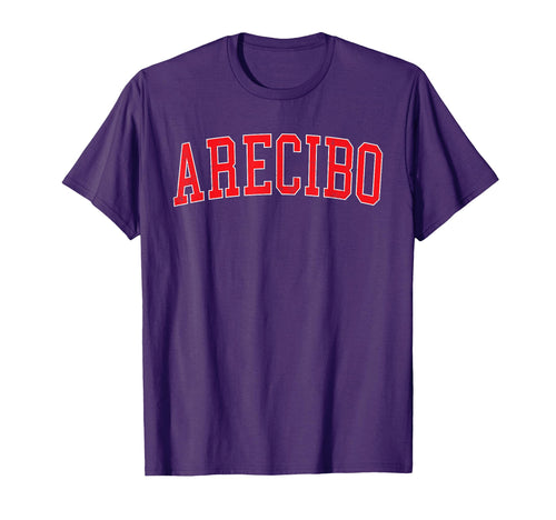 Arecibo Pr Varsity Red Text T-Shirt - Trendy Graphic Men Women - T-Shirt, Sweatshirt, Hoodie