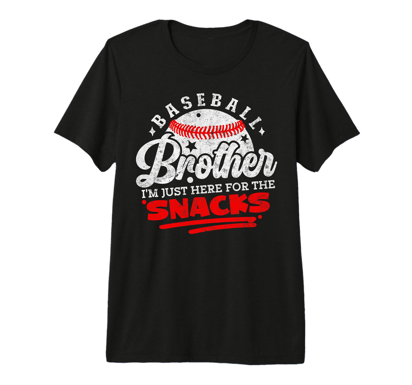 Baseball Brother Im Just Here Snacks T-Shirt - Graphic Print for Adults - T-Shirt, Sweatshirt, Hoodie