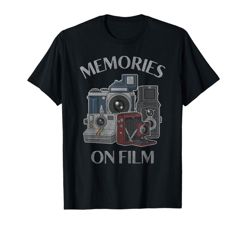 Memories Film Cameras Distressed Analog T-Shirt - Unique Graphic Unisex - T-Shirt, Sweatshirt, Hoodie