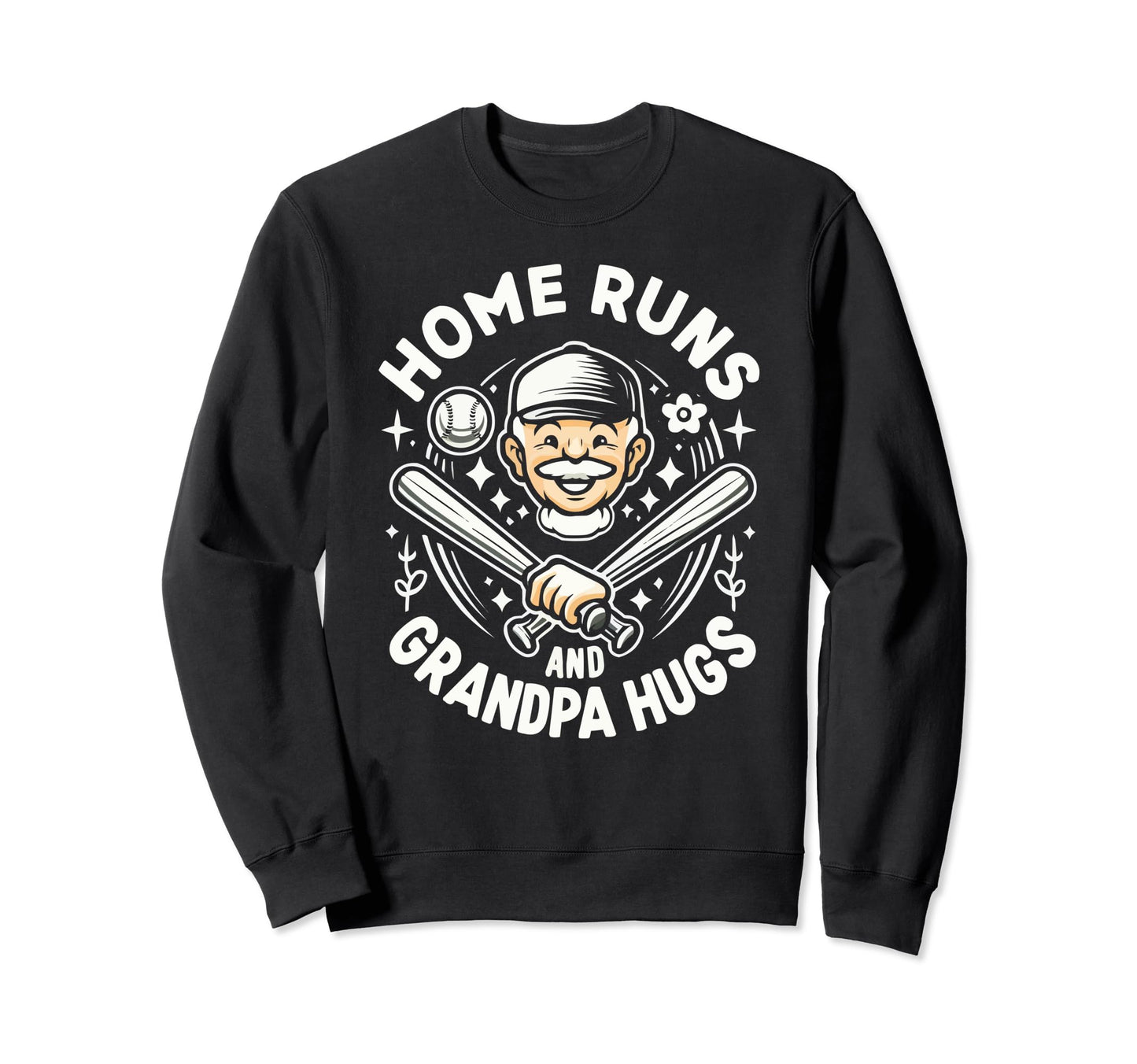 Baseball Grandpa Grandfather Gramps Sweatshirt - Graphic Print Unisex - T-Shirt, Sweatshirt, Hoodie