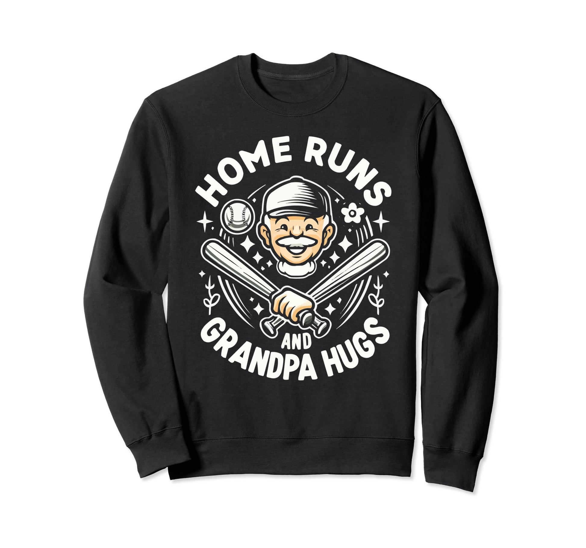 Baseball Grandpa Grandfather Gramps Sweatshirt - Graphic Print Unisex - T-Shirt, Sweatshirt, Hoodie